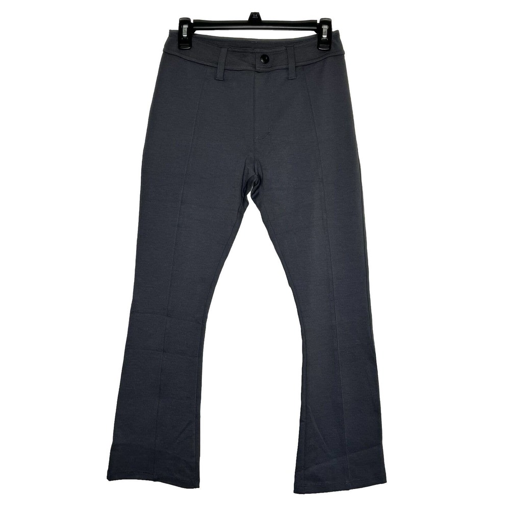 American Giant The Ponte Dress Pant Bootcut Size 8 Gray Stretch Pull On USA NWOT